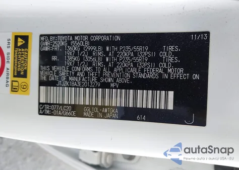 2014 Lexus Rx 350 z USA, uszkodzony, nr VIN JTJZK1BA3E2013279